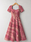 "Shamsi" Sweetheart Midi Dress