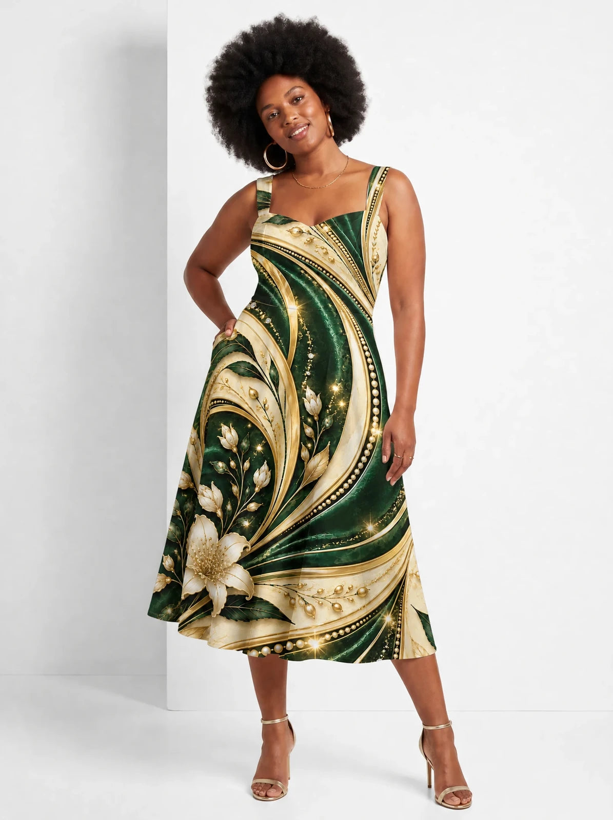 "Shanga" Corset Dress — front view on model
