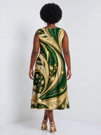 "Shanga" Corset Dress — back view on model
