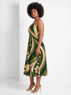 "Shanga" Corset Dress — side view on model