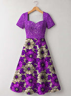 "Shani" Sweetheart Midi Dress