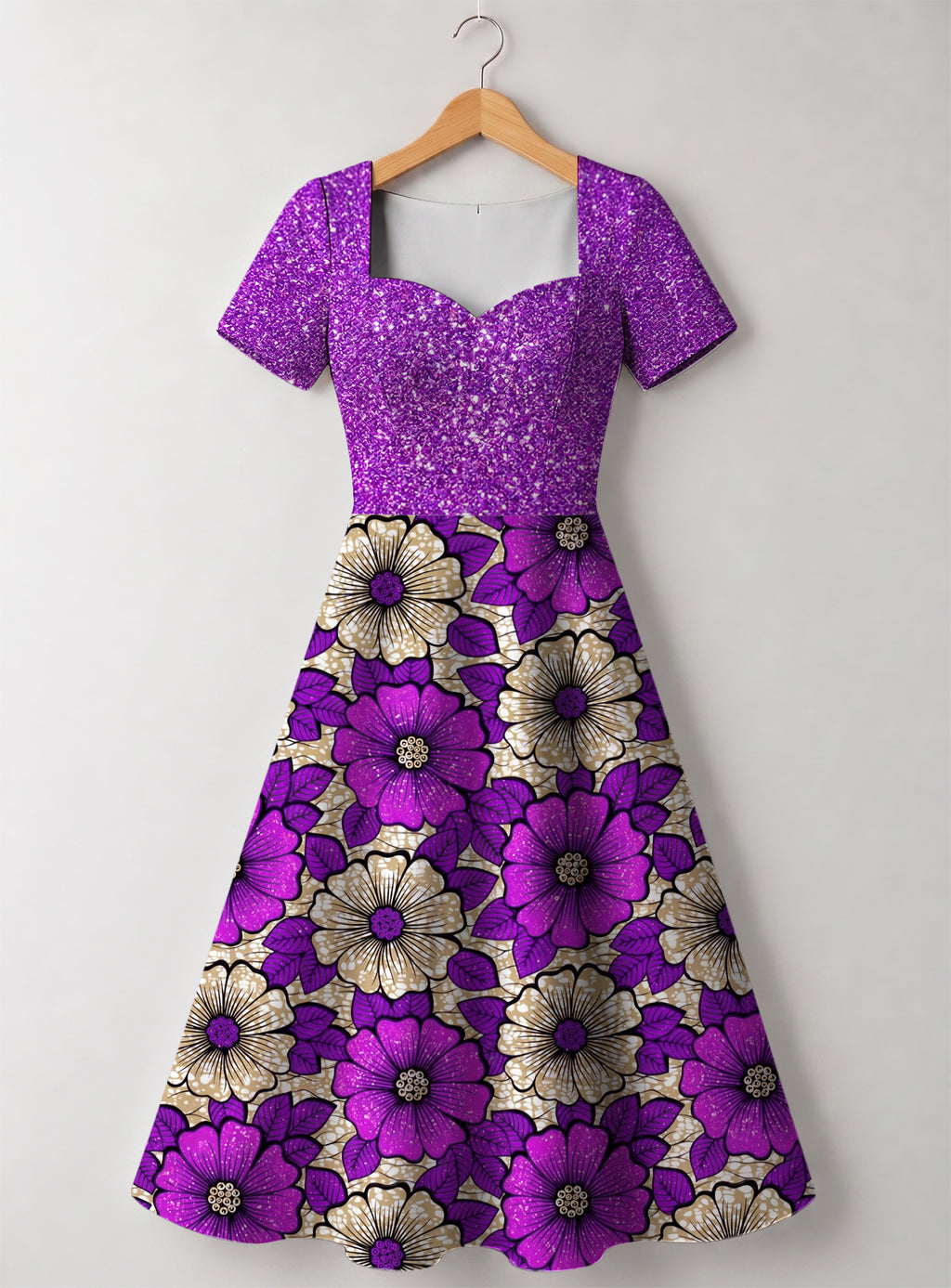 "Shani" V Neck Midi Dress