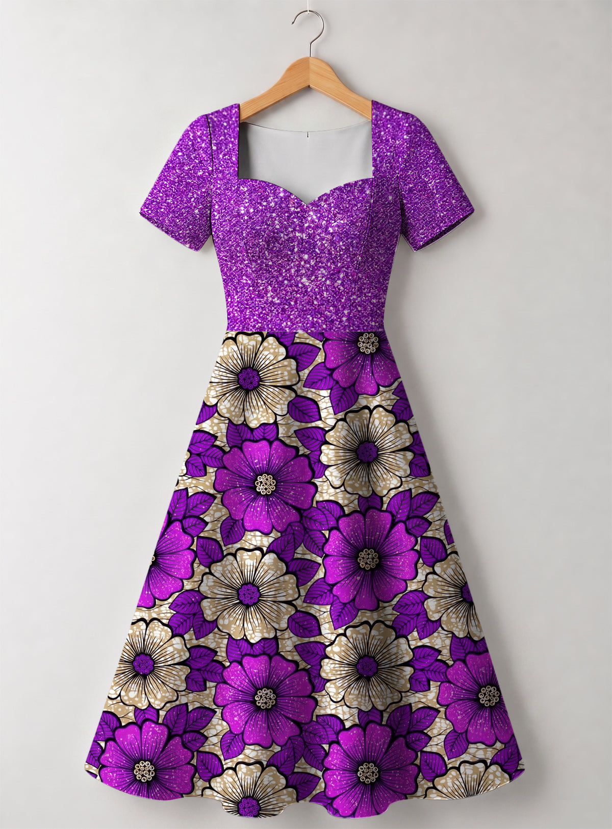 "Shani" V Neck Midi Dress
