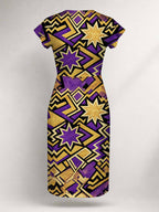 "Sheba" Cap Sleeve Midi Dress Promo