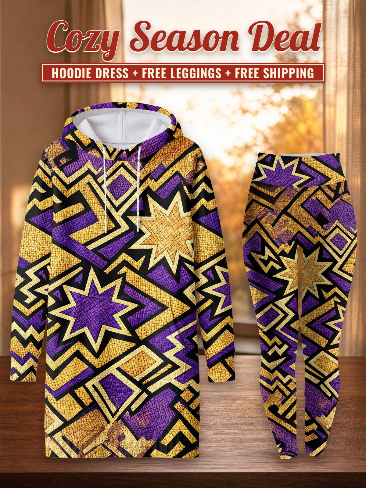 Sheba Hoodie Dress & Leggings Deal – Cozy Season Deal: hoodie dress + free leggings + free shipping
