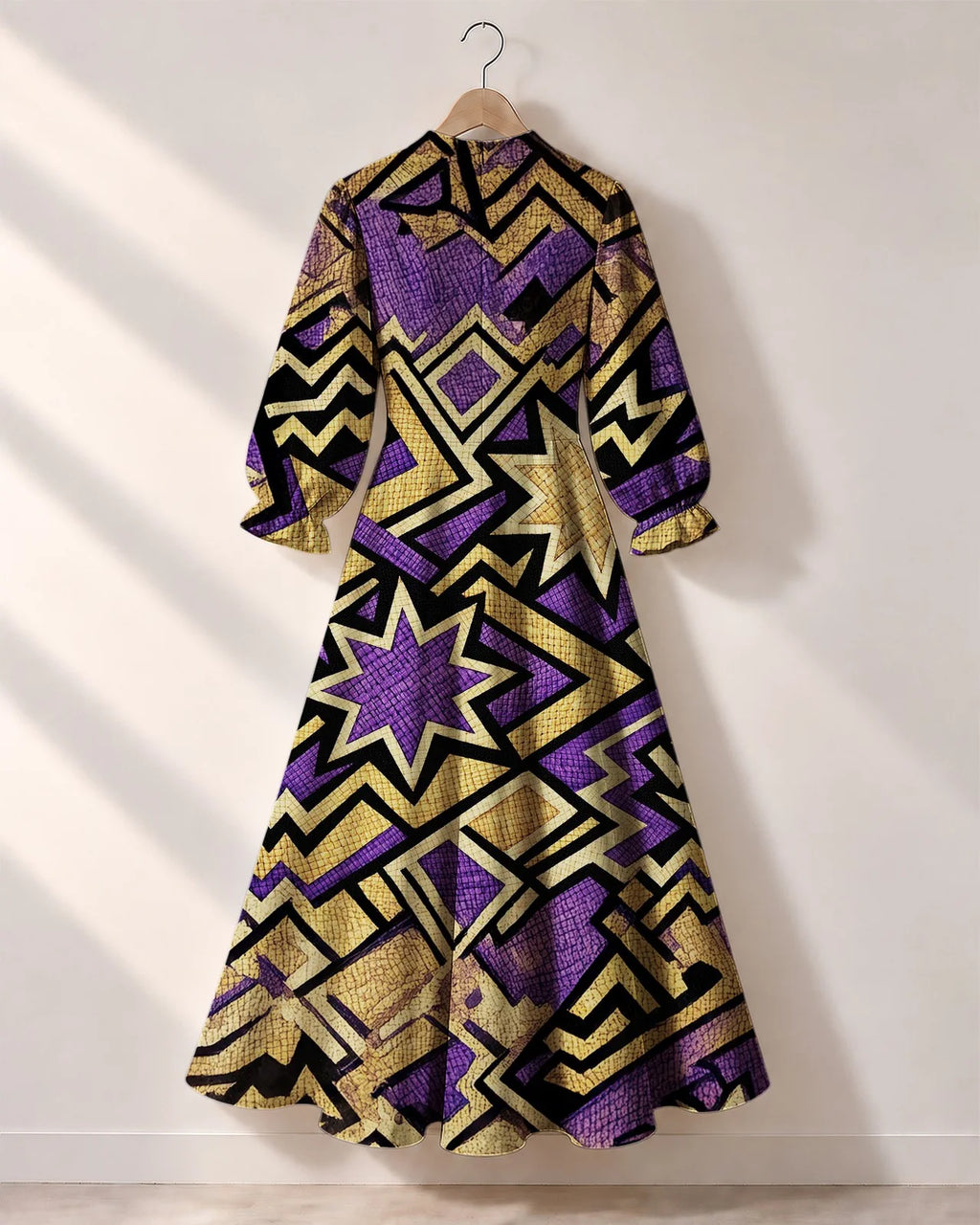 "Sheba" Long Puff Sleeve Dress