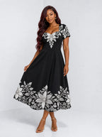 "Shwari" Sweetheart Midi Dress — front view on model