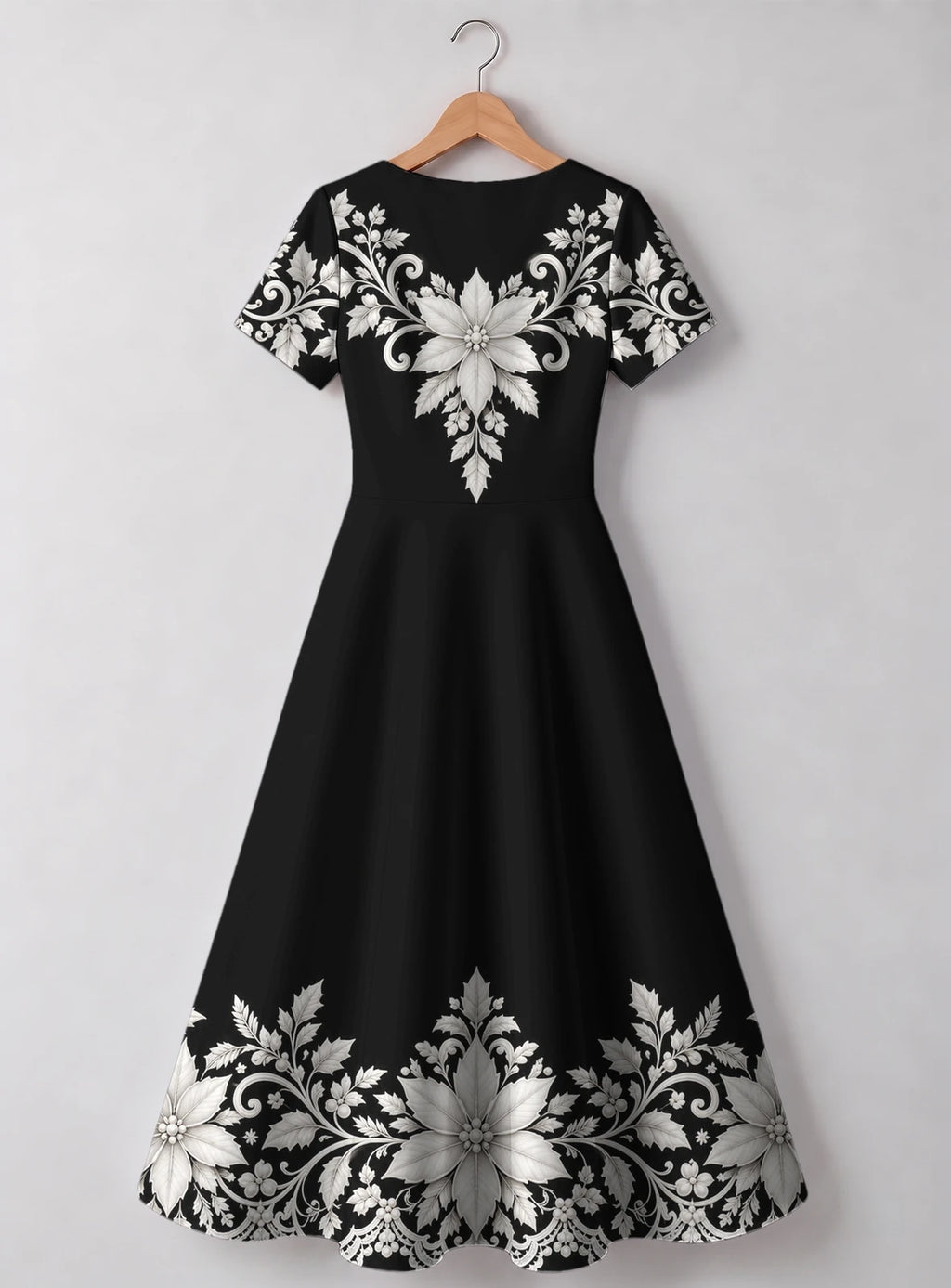 "Shwari" Sweetheart Midi Dress — back flat