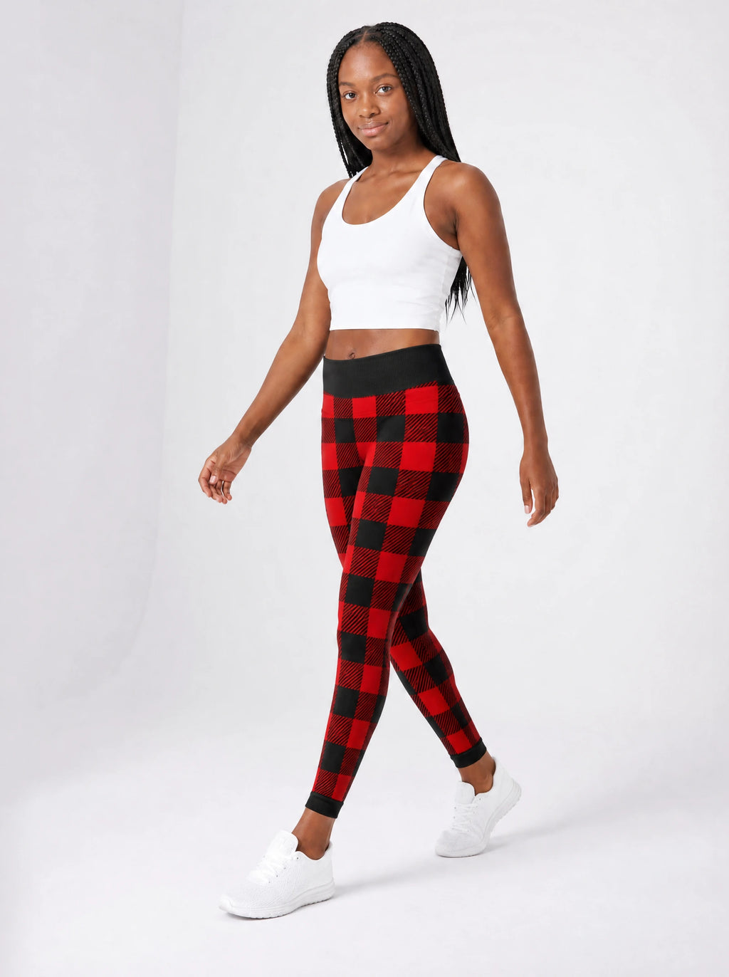 "Sikukuu" Christmas Leggings — full length on model