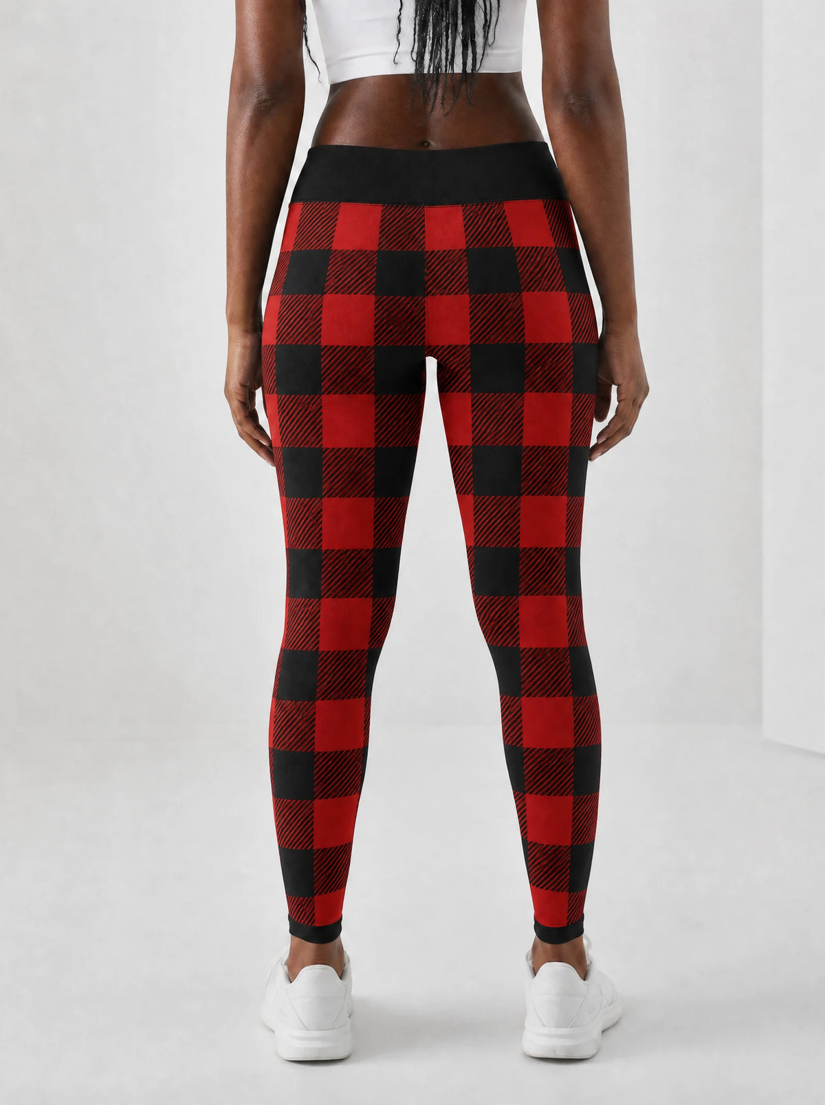"Sikukuu" Christmas Leggings — back view on model