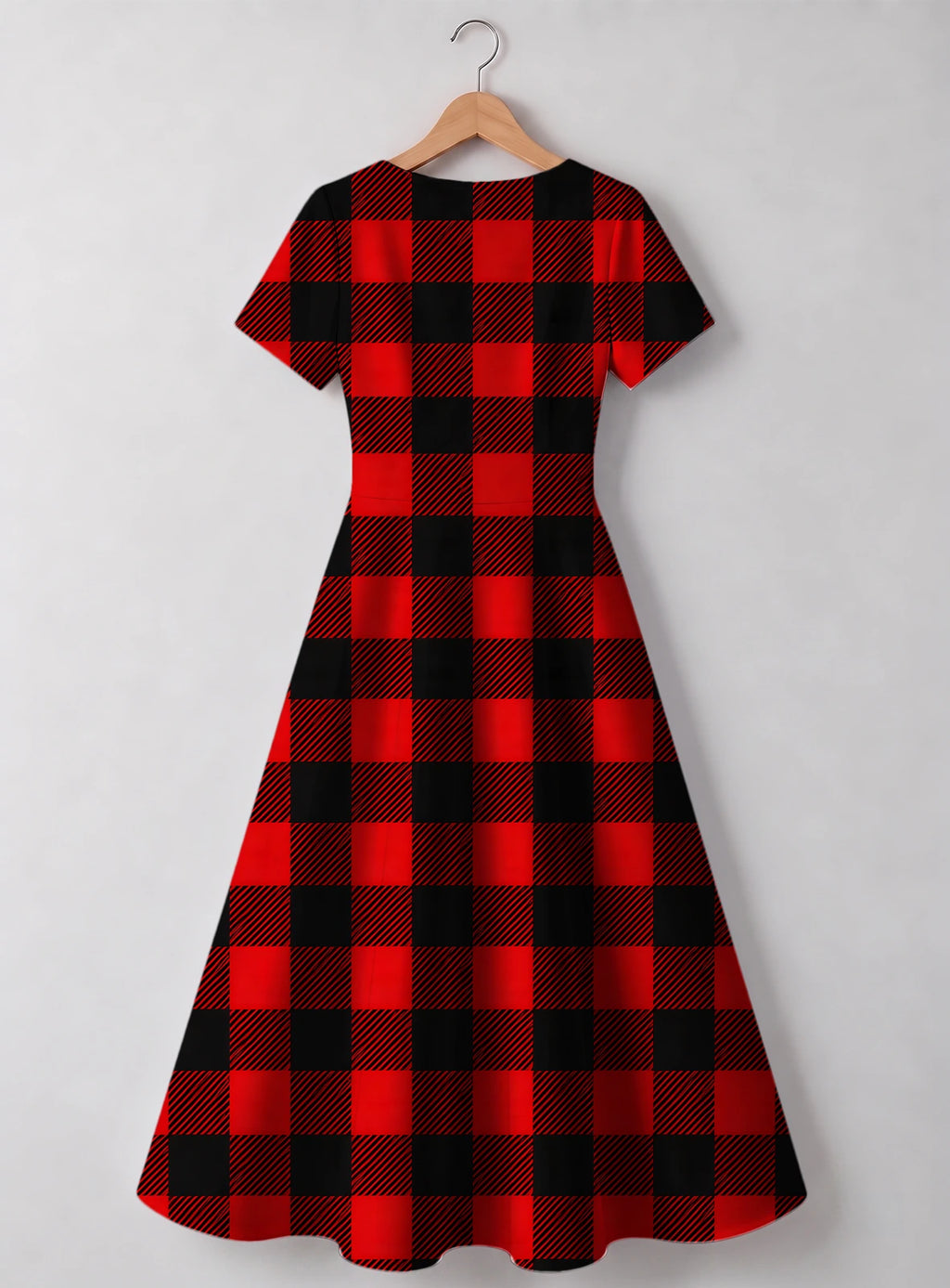 "Sikukuu" Christmas Sweetheart Midi Dress — back flat