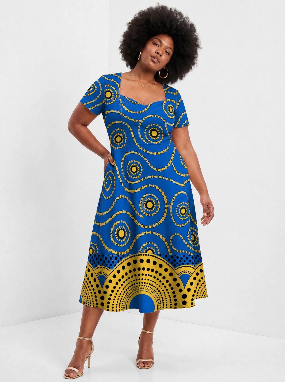 "Sitara" Sweetheart Midi Dress
