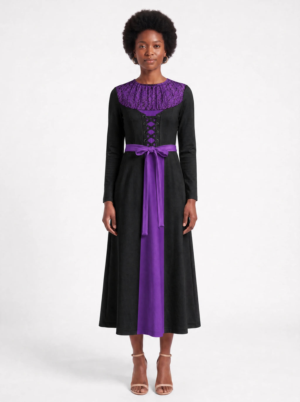 "Sorceress" Long Sleeve Midaxi Dress