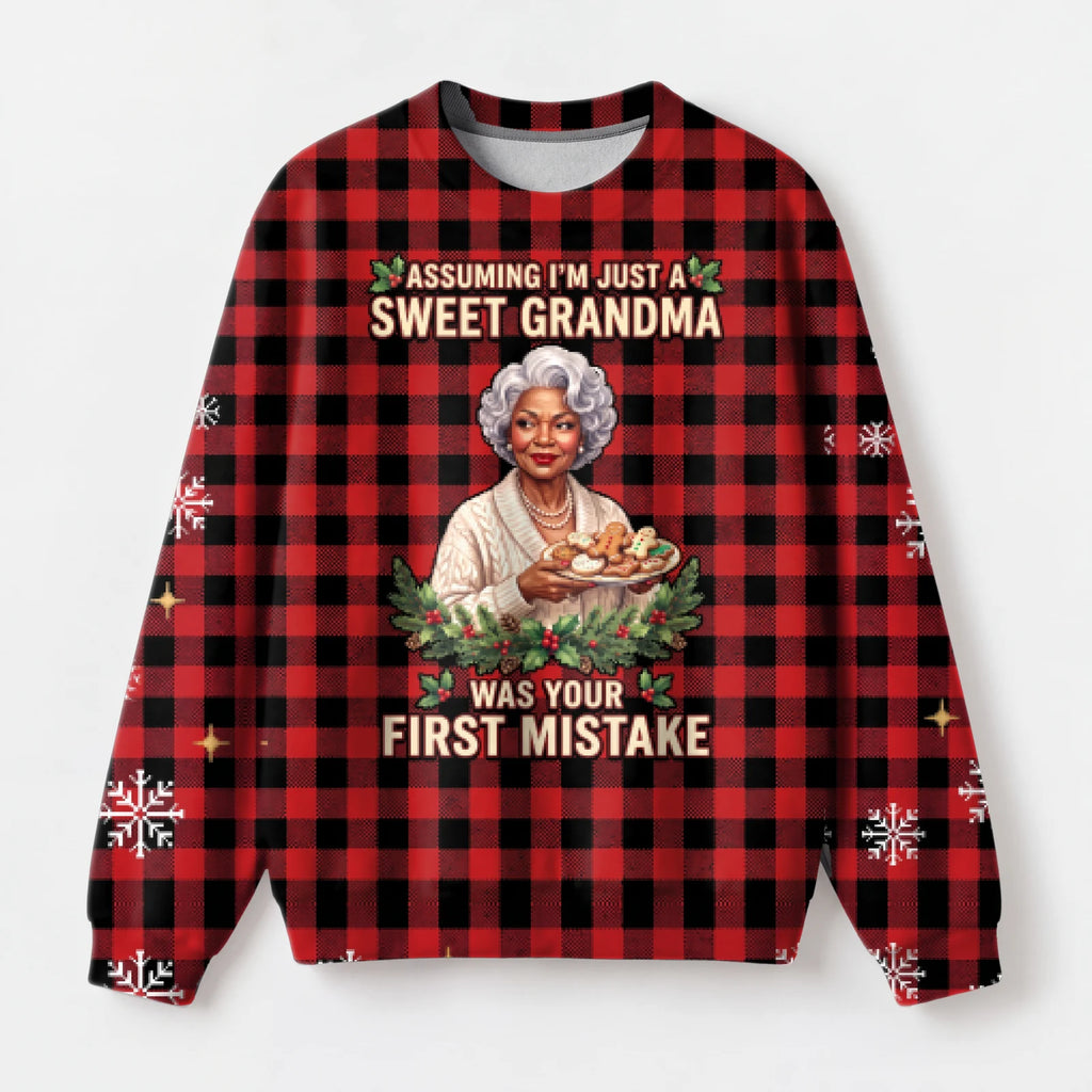 "Sweet Grandma" Christmas Sweatshirt — front view