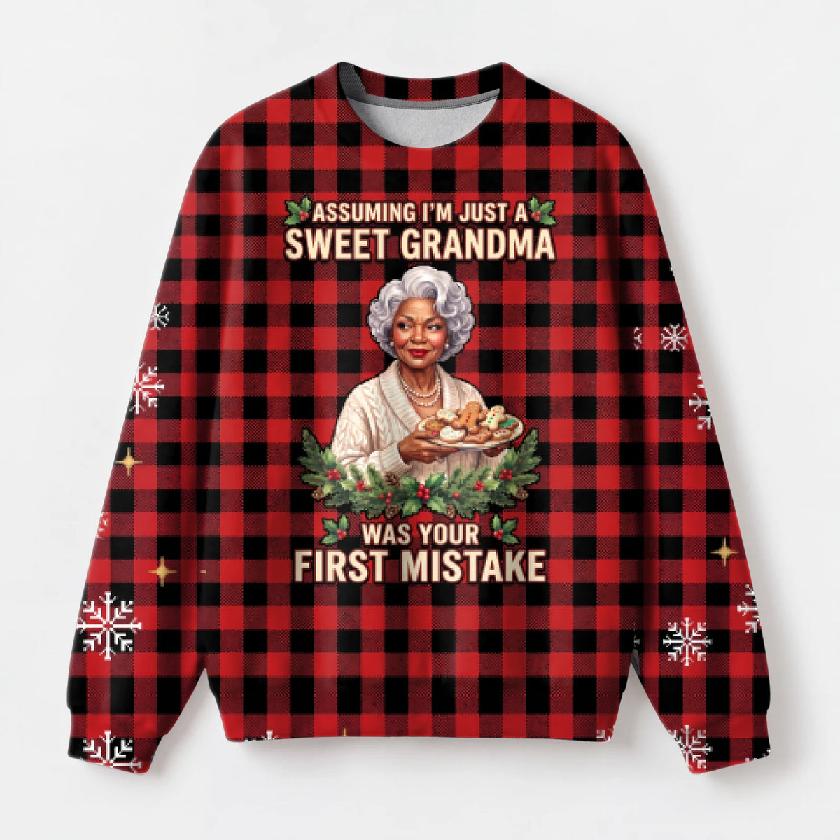 "Sweet Grandma" Christmas Sweatshirt — front view
