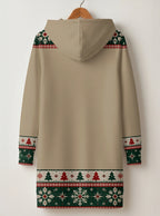"Sweta" Christmas Hoodie Dress — back flat