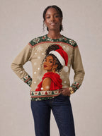 "Sweta" Christmas Sweatshirt — styled view on model