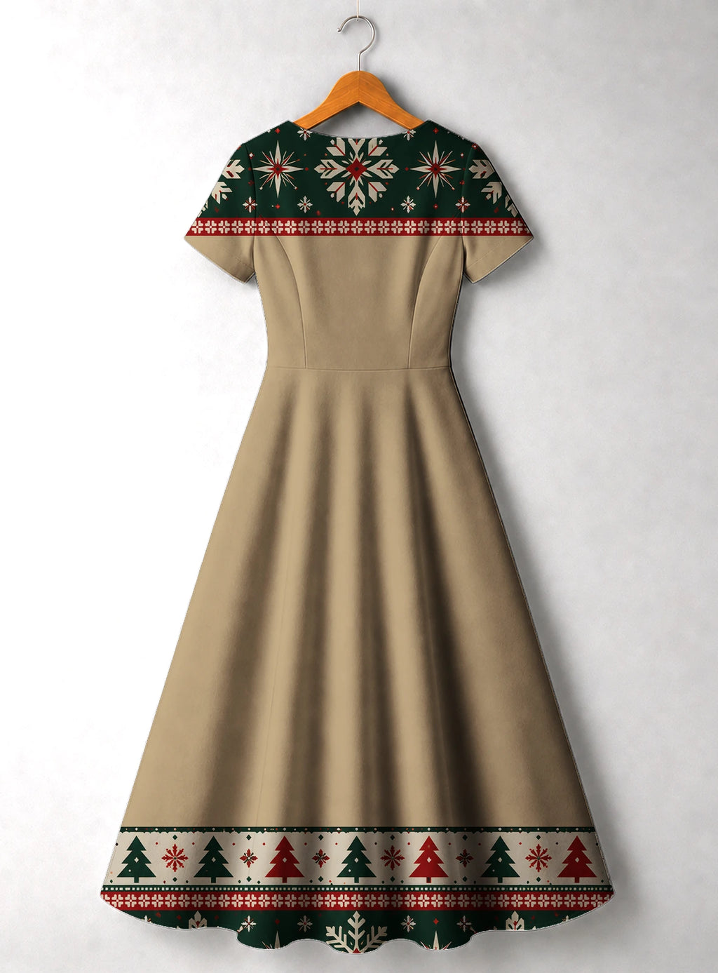 "Sweta" Christmas V Neck Midi Dress Promo