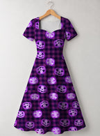 "Tabasamu" Halloween Sweetheart Midi Dress