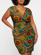 "Taji" Cap Sleeve Midi Dress Promo
