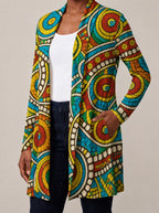 "Taji" Long Cardigan — close-up of the hidden pocket