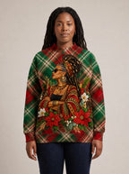 "Tamasha" Christmas Sweatshirt — front view on model