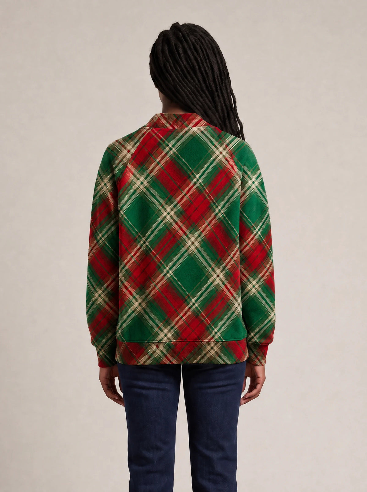 "Tamasha" Christmas Sweatshirt — back view on model