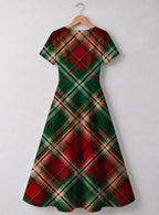 "Tamasha" Christmas Sweetheart Midi Dress — back flat