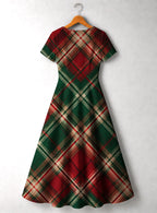 "Tamasha" Christmas V Neck Midi Dress Promo