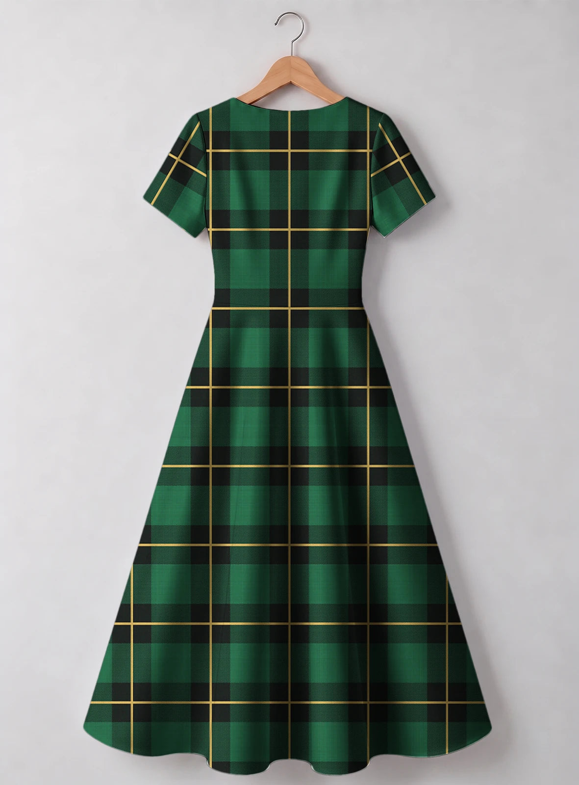 "Tandiko" Sweetheart Midi Dress — back flat