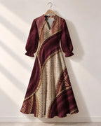 "Tapa" Long Puff Sleeve Dress