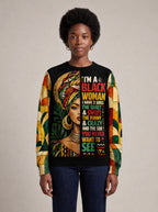 "Tatu" Sweatshirt — front view on model