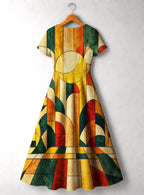 "Tatu" V Neck Midi Dress Promo