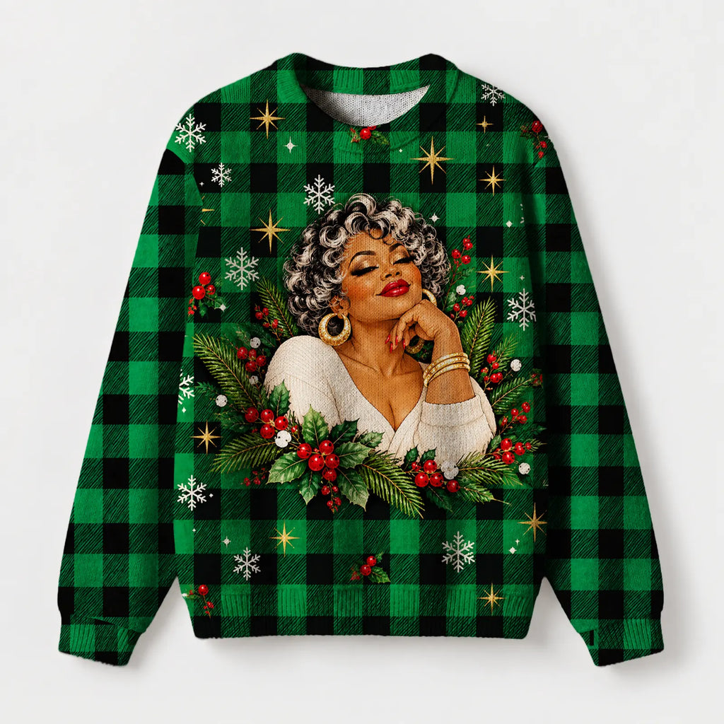 "Theluji" Christmas Sweatshirt — front view