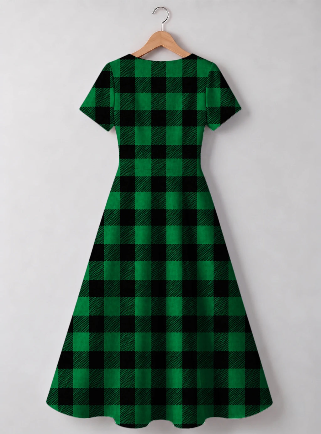 "Theluji" Christmas Sweetheart Midi Dress — back flat