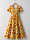 "Twiga" V Neck Midi Dress Promo