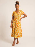 "Twiga" V Neck Midi Dress