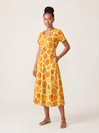 "Twiga" V Neck Midi Dress — full body