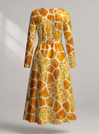"Twiga" Viscose Midi Dress — back view