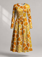 "Twiga" Viscose Midi Dress — front view