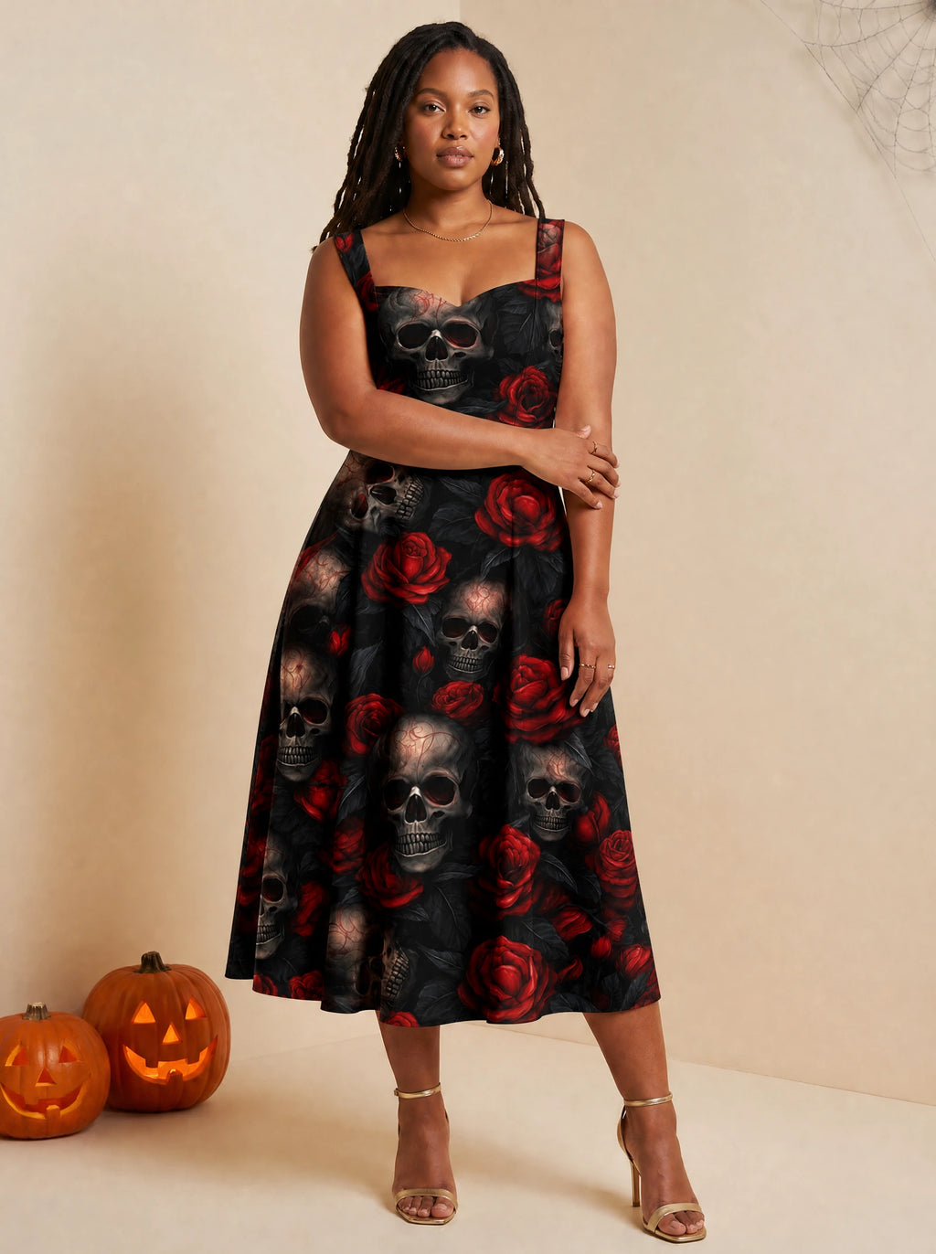 "Uchawi" Corset Dress — front view on model
