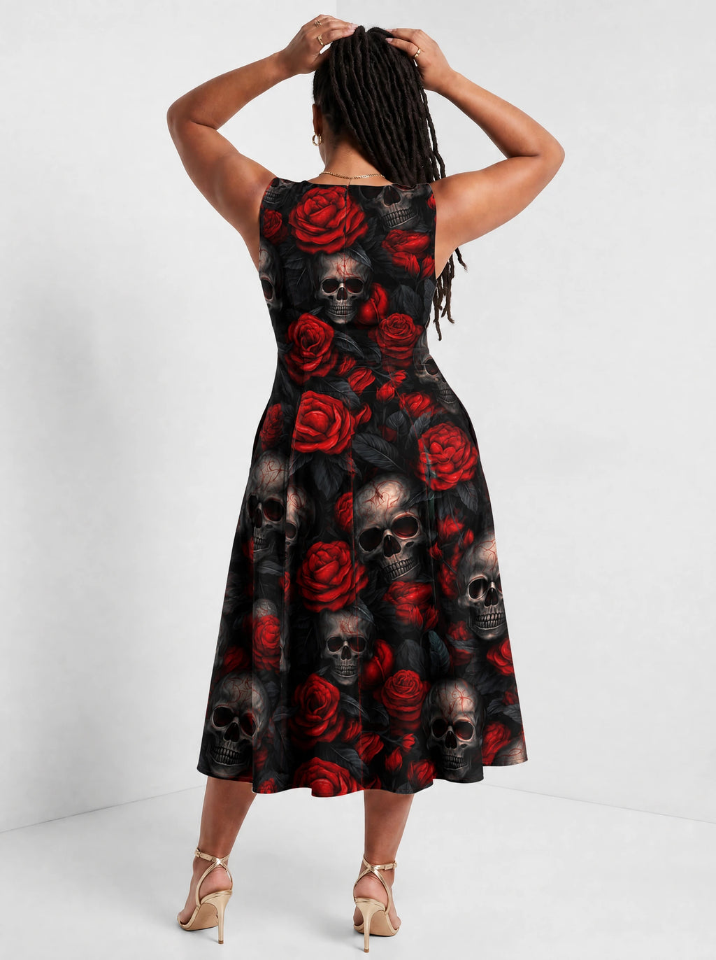 "Uchawi" Corset Dress — back view on model