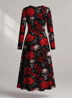 "Uchawi" Long Sleeve Midaxi Dress