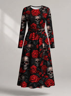 "Uchawi" Long Sleeve Midaxi Dress