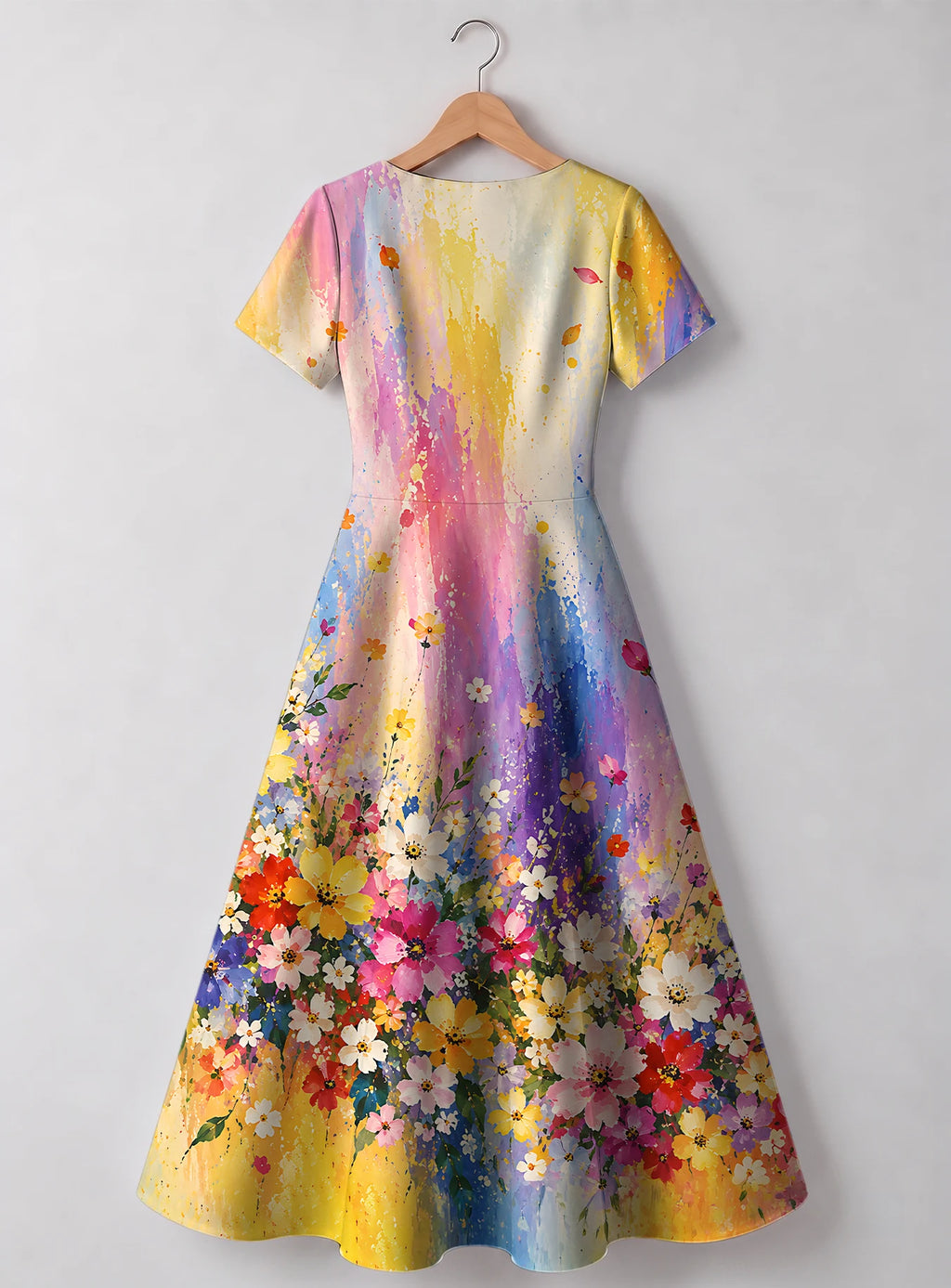 "Uchoraji" Sweetheart Midi Dress — back view
