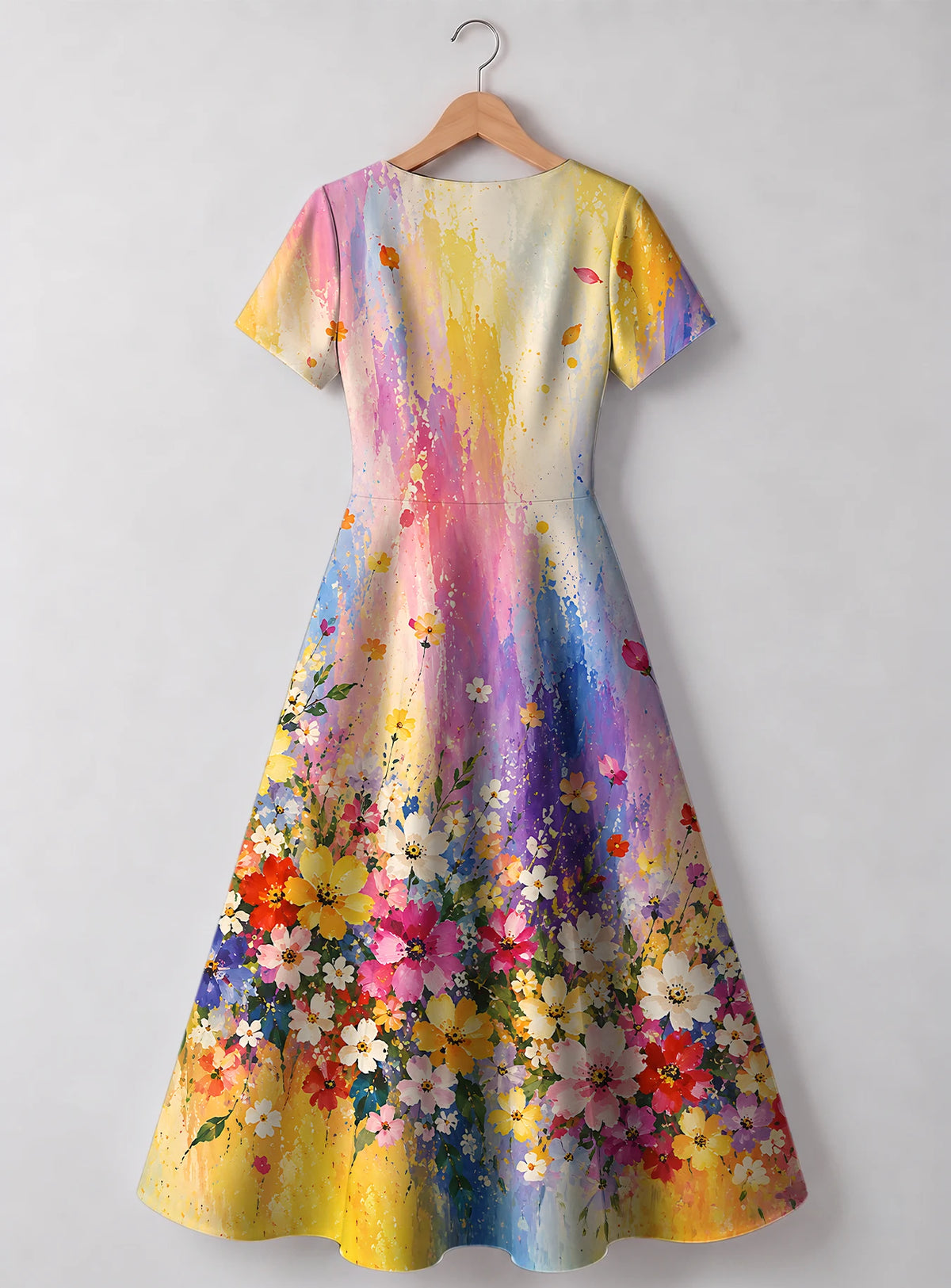 "Uchoraji" Sweetheart Midi Dress — back view