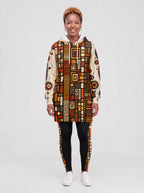 "Ufundi" Hoodie Dress — front view on model, styled with the matching leggings