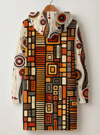 "Ufundi" Hoodie Dress — back flat