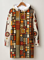 "Ufundi" Hoodie Dress — front flat
