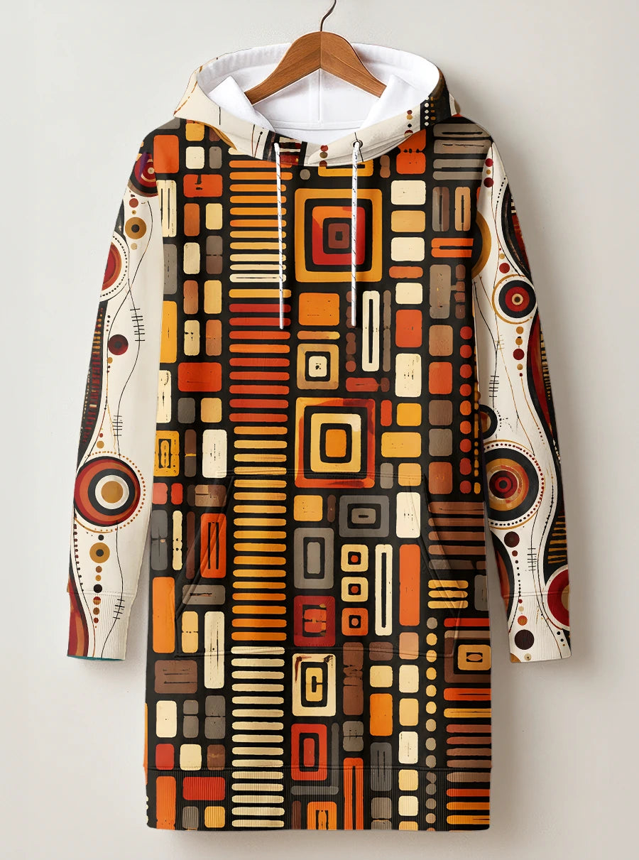 "Ufundi" Hoodie Dress — front flat